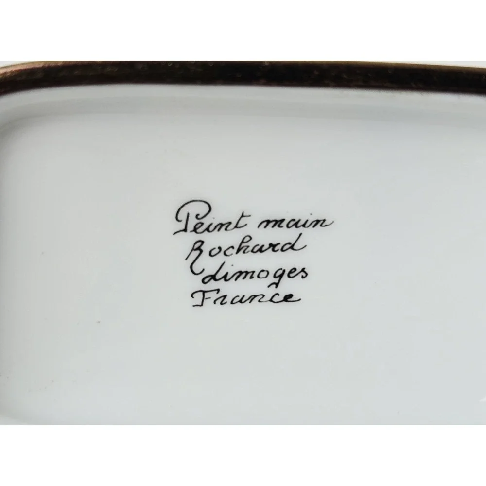 Limoges France trinket box suitcase travel bag luggage Paris New York